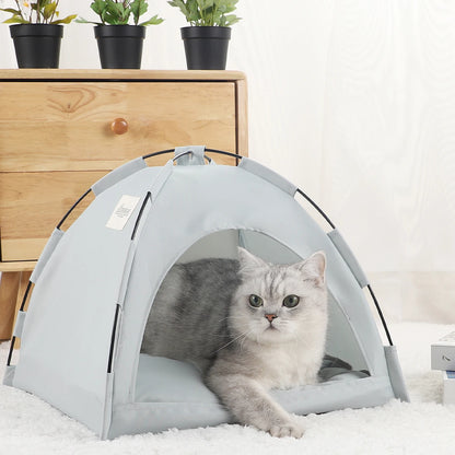 Pet Tent Bed Cats House Supplies Products Accessories Warm Cushions Furniture Sofa Basket Beds Winter Clamshell Kitten Tents Cat